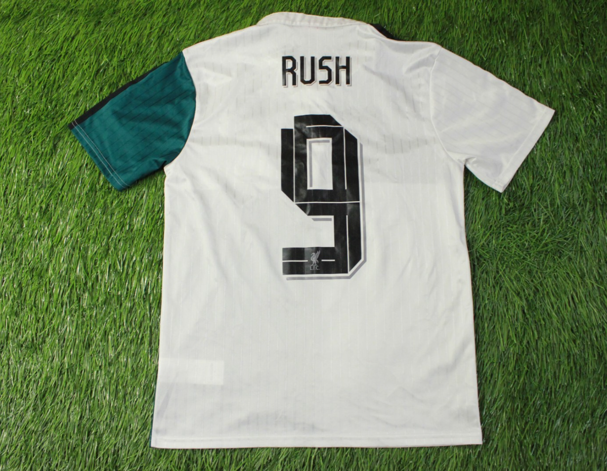 LIVERPOOL RUSH 1995-1996 FOOTBALL SHIRT JERSEY AWAY RETRO REMAKE