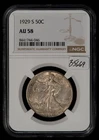 1929-S 50c Walking Liberty Silver Half Dollar - Flashy PQ - NGC AU 58 - B5669