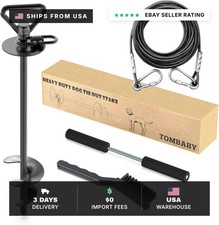 Dog Tie Out Cable and Stake,with 20FT Heavy Duty Cable,360  Swivel Dog Anchor A