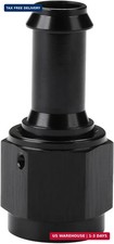 6AN Female to 3/8 Barb Hose Fitting Adapter Straight Swivel Aluminum Black