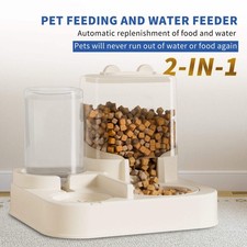 Transparent And Visible Pet Feeding And Drinking Dispenser, Automatically Refill