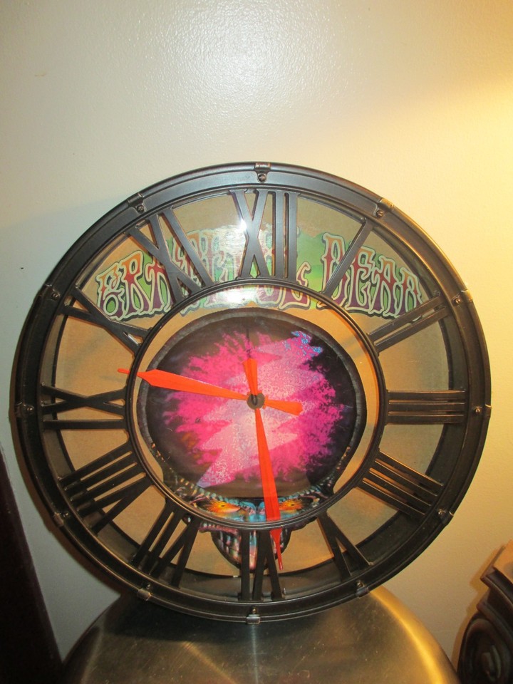 Grateful Dead Clock, Hippie,Dead Head, Jerry Garcia 