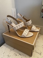 Michael Kors Women Amal Sandal Studs Stiletto White 8M