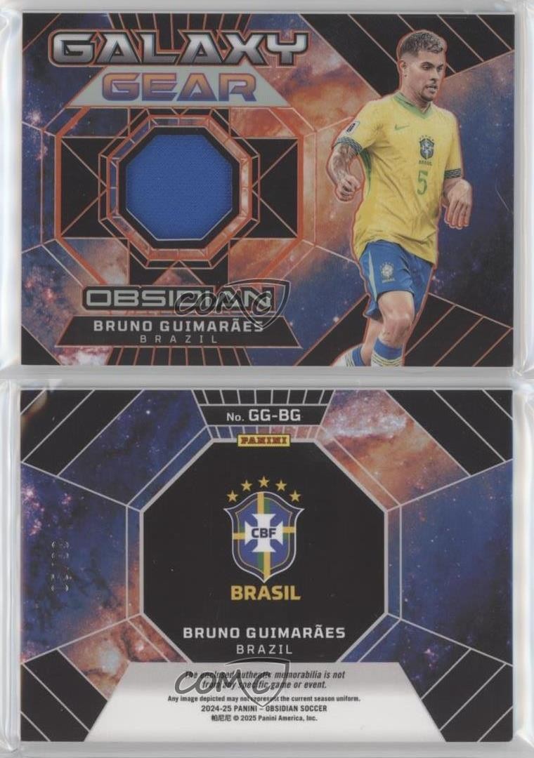 2024 Panini Obsidian Galaxy Gear Electric Etch Orange 5/99 Bruno Guimaraes 5y7