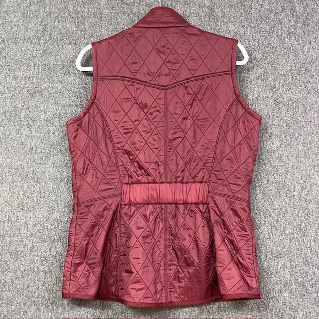 Chaleco Barbour Mujer 10 Borgoña Caballería Chaleco Acolchado Bolsillos con Cremallera LQU0458RE91 Foto 3 de 4
