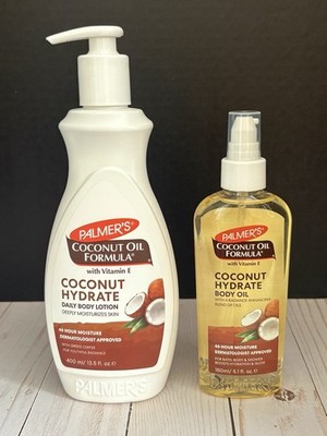 Palmer's Coconut Hydrate Daily Body Lotion & Coconut Hydrate Body Oil Bundle