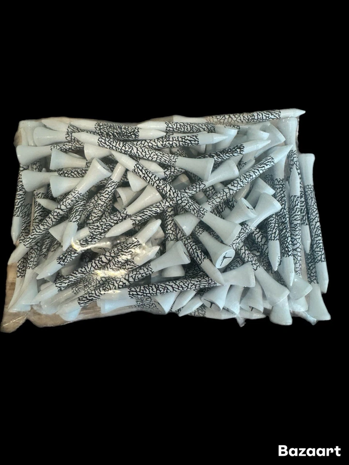 Paquete de 100 camisetas de golf Air Jordan con estampado de elefante de bambú de 2 a 3/4 pulgadas Foto 4 de 4