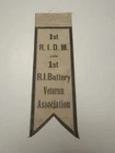 Rhode Island First Defender Reunion Ribbon- 1st Regt -RIDM- RI Battery Vet. Assn