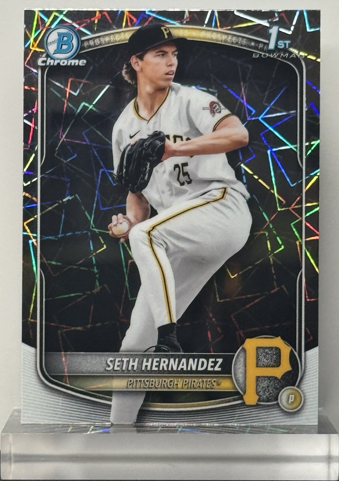 2025 Bowman Draft Seth Hernandez 1st Bowman Chrome Lazer Refractor #BDC-25 Pitt