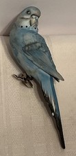 "Hermoso clip de porcelana vintage años 50 periquito pájaro loro azul 6,5"""