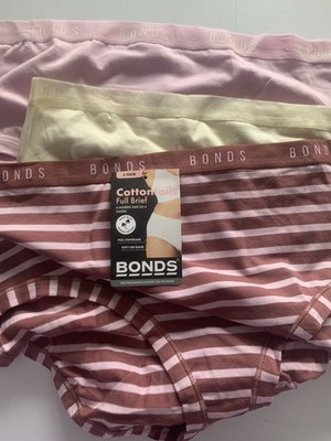Bonds Cottontails Full Slip x3er Pack Pink Creme Mix 18 Soft Leg Band 