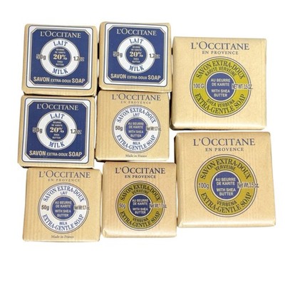 L'Occitane Milk & Verbena Extra Gentle Soap Shea Butter 6x 1.7oz 2x 3.5oz Lot 8