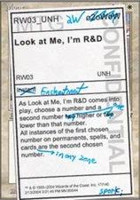 Unhinged Look at Me, I'm R&D - Foil x1 NM-Mint, English Magic Mtg M:tG