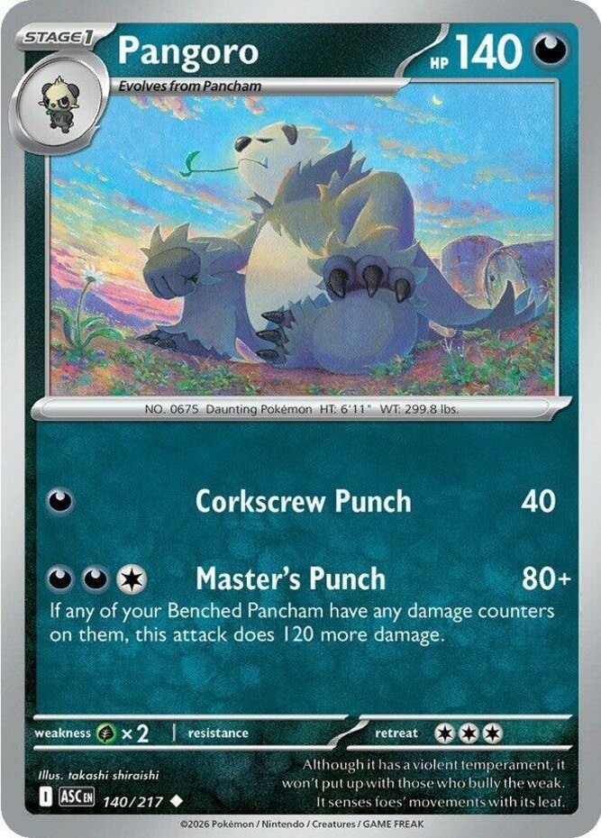 Pangoro - 140/217 - Uncommon NM Ascended Heroes