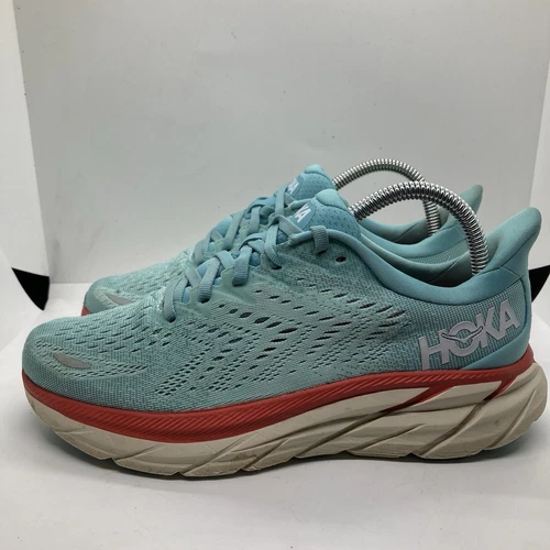 Hoka One One Clifton 8 Women's 7.5 B Blue Running Athletic Sneakers