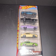 Hot Wheels Fast  Furious 5-Pack Diecast Car Set, Multicolor, Unopened Box