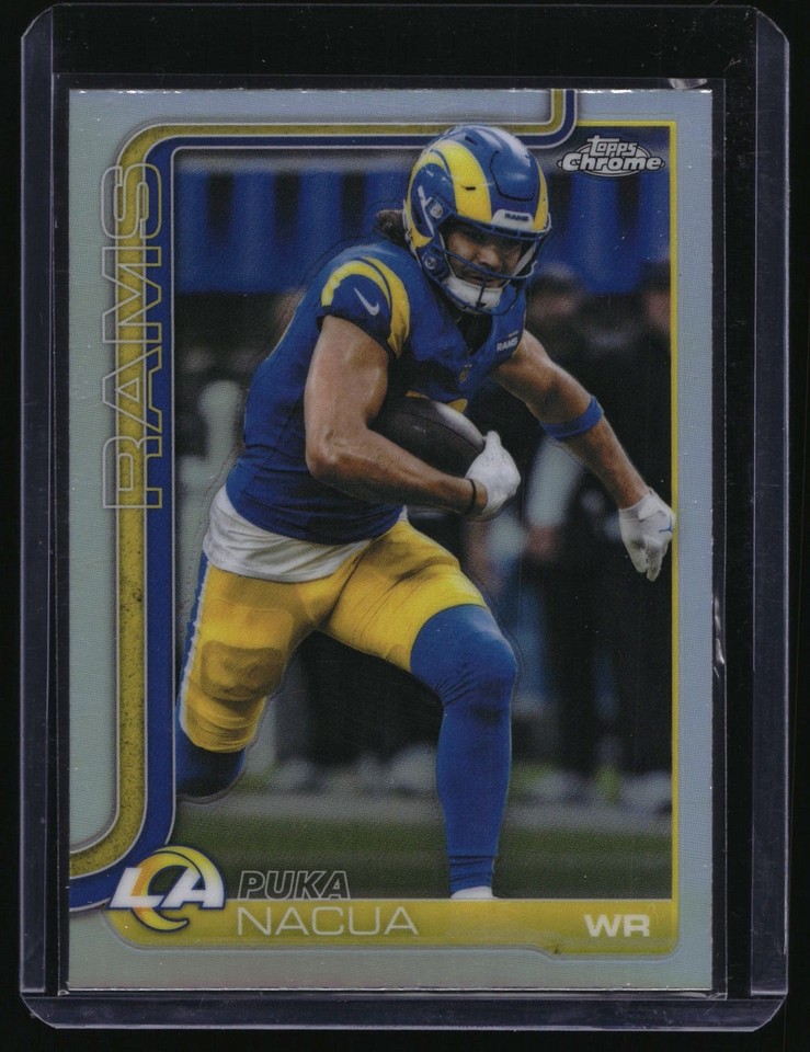 2025 Topps Chrome Puka Nacua #166 Pulsar Refractor Los Angeles Rams