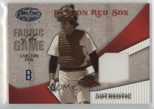2004 Leaf Certified Materials Fabric of the Game 11/100 Carlton Fisk HOF 2d8