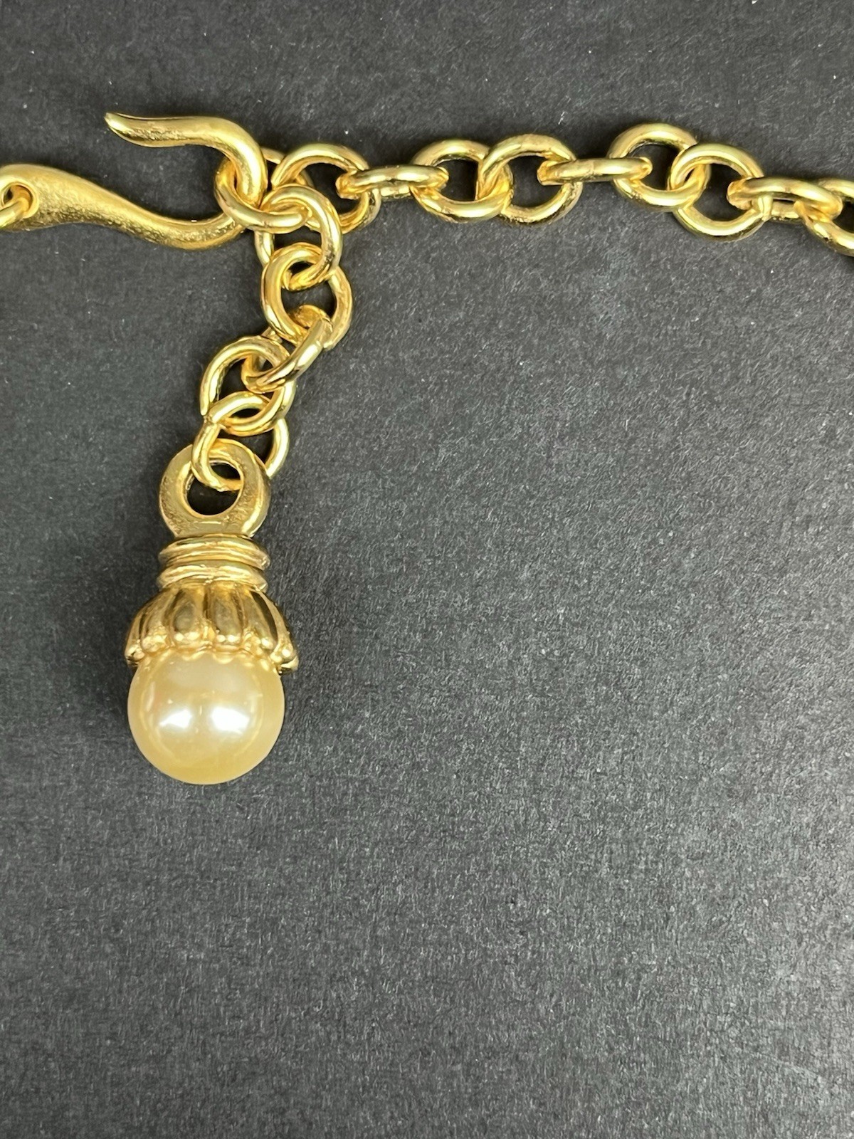 Vtg KJL Kenneth Jay Lane Gold Filigree Bib Neckla… - image 3