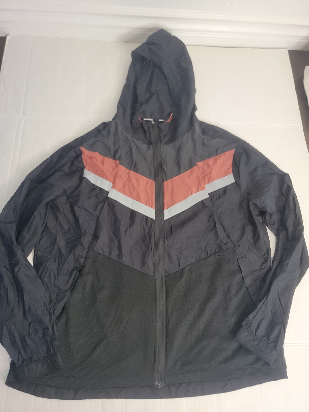 SACAI X NIKE Giacca Nike uomo TG XL nera WILDRUNNER Wild Run full zip riflettente con cappuccio