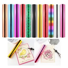 11Rolls 5Mx15Cm Multicolor Heat Activated Foil Hot Stamping Foil Transfer Sheets