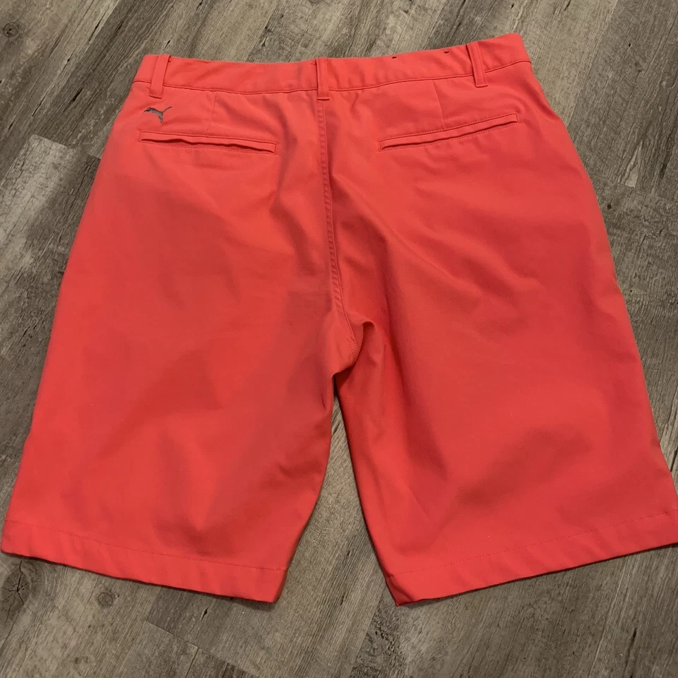 Pantalones Cortos Puma Golf Essential Pounce Para Hombre Talla 34 Rosa Neón Brillante Frente Plano Foto 3 de 4