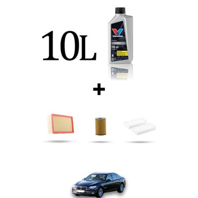 HOFFCAR Wartungsset 3 FILTER Und 10L ÖL Für Bmw Serie 7 (F01, F02) 760I 400KW