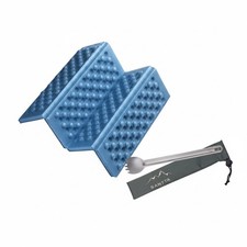 Coussin de siège pliant imperméable et spork titane - camping, randonnée, équipement de plein air