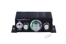 12V 2 Channel Mini Digital Car Audio Amplifier for MP3 - No Power Supply