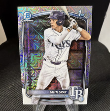 Bowman 2025 Draft Chrome 1st Prospect Mojo Refractor Taitn Gray BDC-7 Rays RC