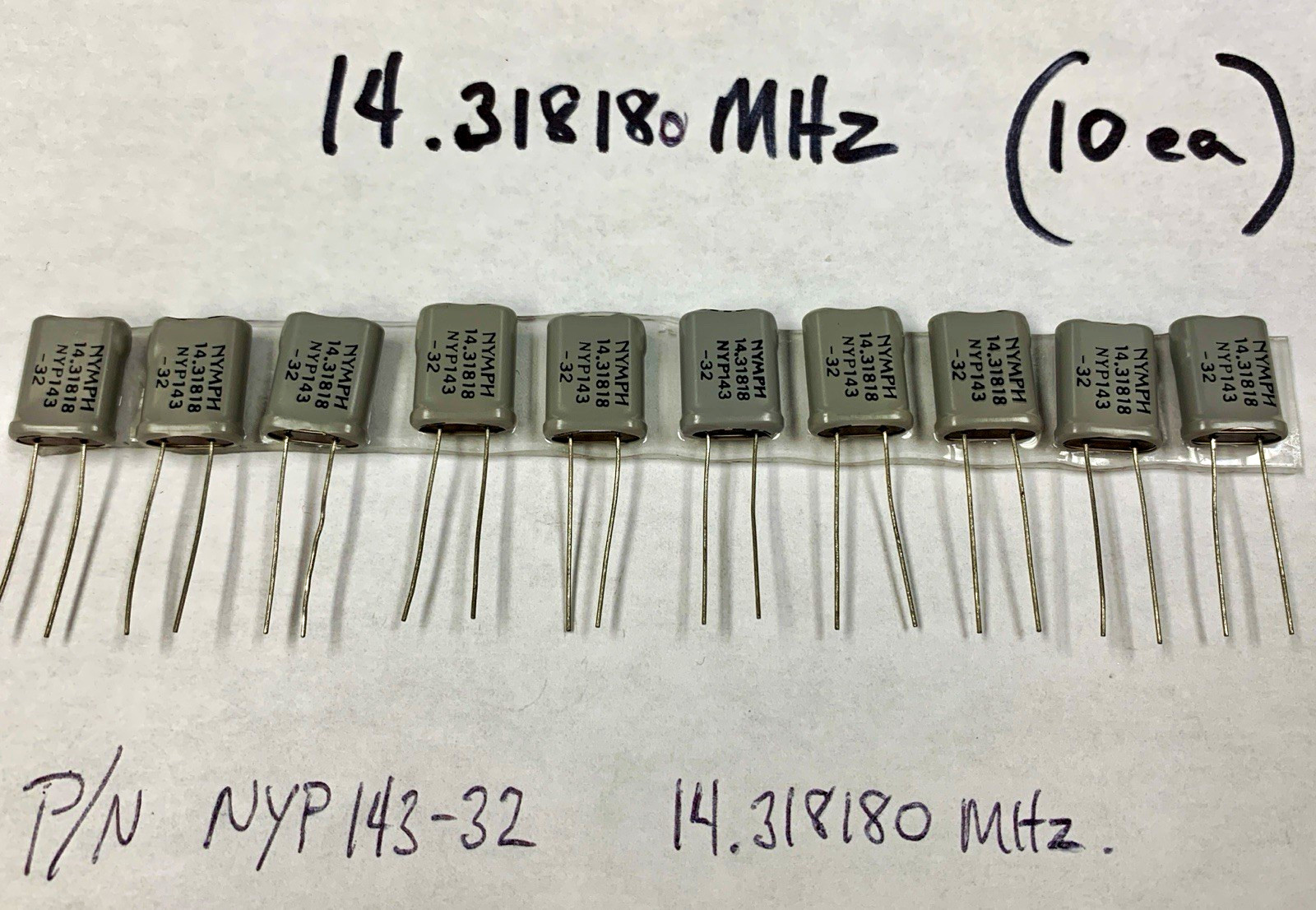 HC-18/U Quartz Crystal 14.318180 MHz NYP143-32 (10 ea)