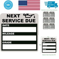 Oil Change Stickers, 120pcs Static Cling Reminder for Vehicles