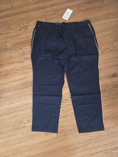 Wildfang Essential Piped Drawstring Pants Navy Blue 3X NWT comfortable