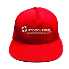 Retro Trucker Hat Hydro-chem Janitor Red Foam SnapBack 90s Y2K Dadcore Graphic