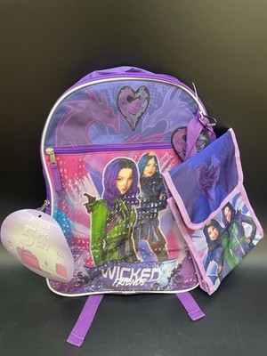 Disney Descendants 3 Wicked Friends 5 Piece Backpack Set SUPER RARE New