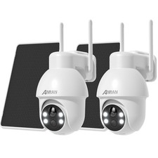 ANRAN Solar Battery Security Cameras Wireless Outdoor HD 5MP Pan/Tilt WiFi Audio