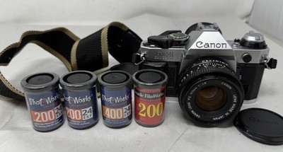 Canon AE-1 program Canon FD 50mm f/1.8 W/ Film | eBay