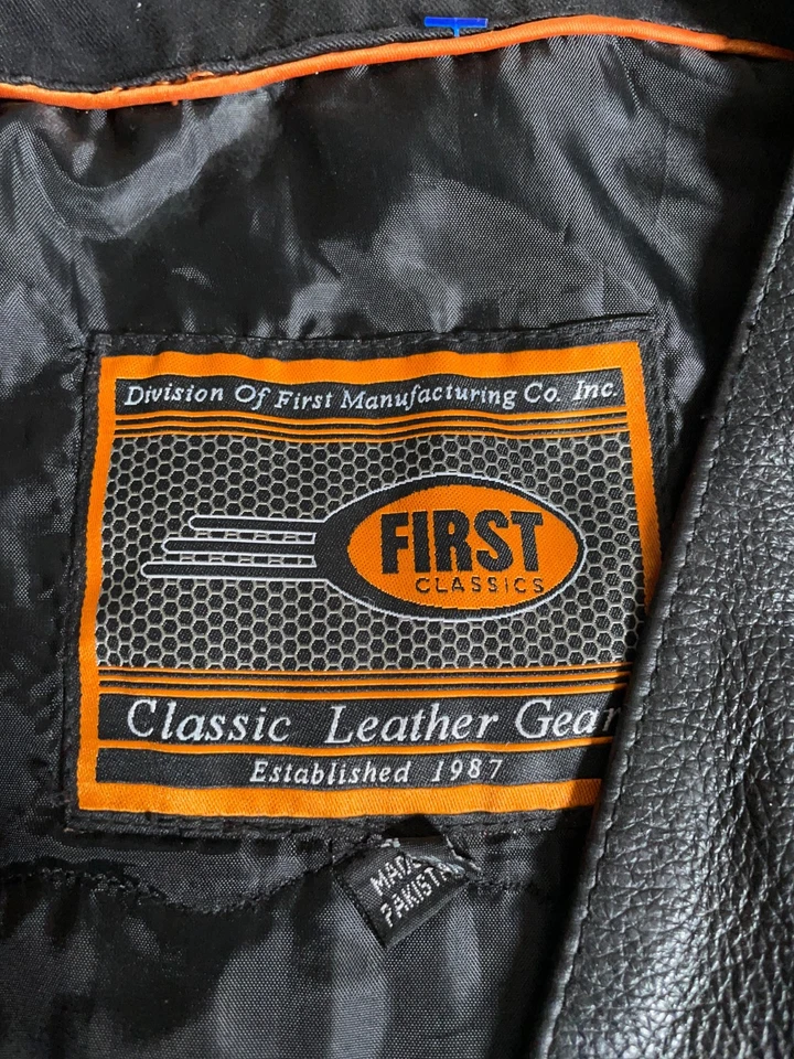 Harley Davidson Leather Biker Vest Women's Medium - Large Black Laces - Image 3 of 4