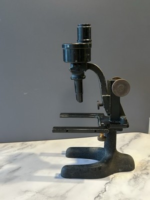 Vintage Bausch & Lomb Optical Co. Microscope USA Serial #301088| Cast Iron Base