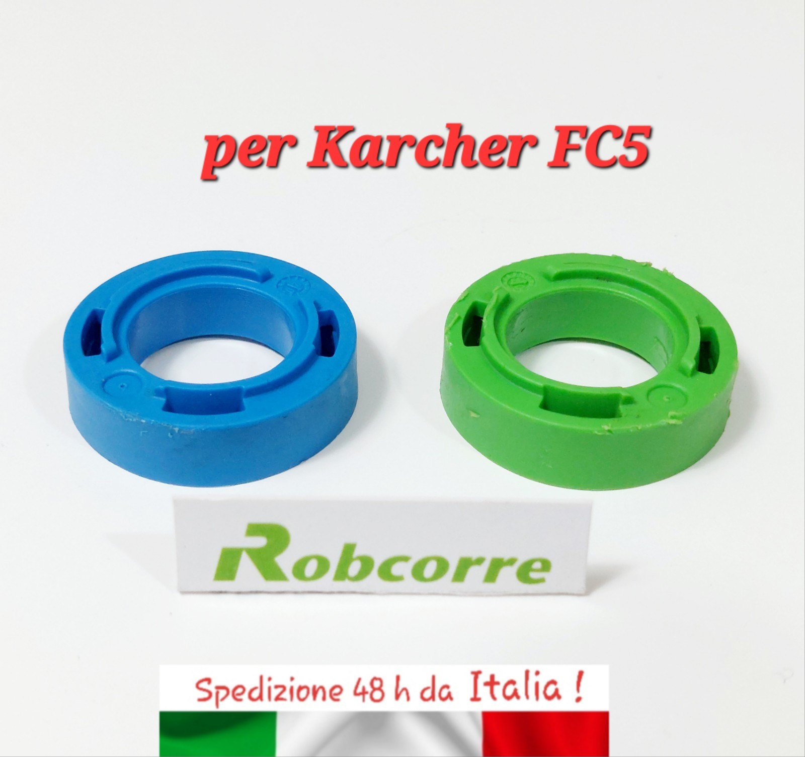 Coppia Boccola Guarnizioni Perno Asse Rulli per Lavapavimenti Karcher FC5 FC 5