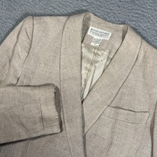 Vintage Banana Republic Blazer Womens 6 Beige Linen Double Breasted Hong Kong