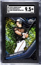 2023 Topps Chrome Black Ryan Mountcastle #17 Gold Mini-Diamond /50 Jersey Match