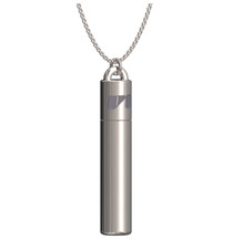 Unbound Amelia Earhart Silver Lube Vial Necklace Jewelry NIB Uberlube Sample