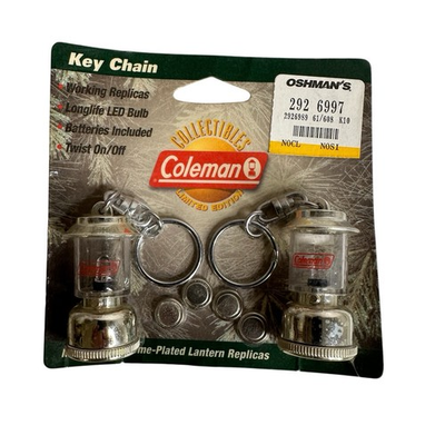 #ad #ad Vintage Coleman 220 Gas Lantern Key Chain 2 Pack Chrome Plated Silver $20.00