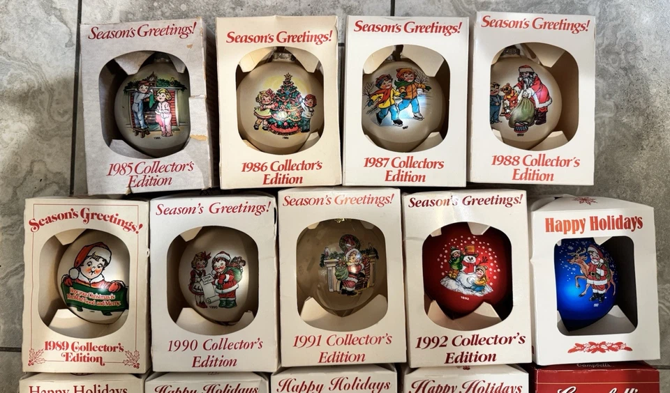 Lote de adornos navideños Campbells Soup Company 1985-2005 (falta 1999) Foto 2 de 4