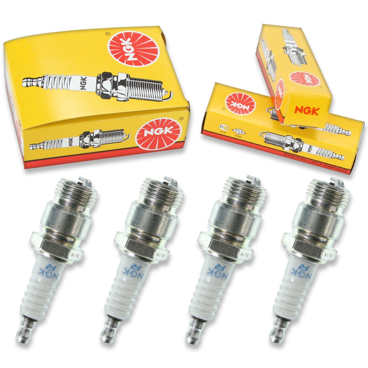 4pcs NGK 3323 Standard AR6FS Inboard Marine Spark Plug Tune Up Kit Set zg