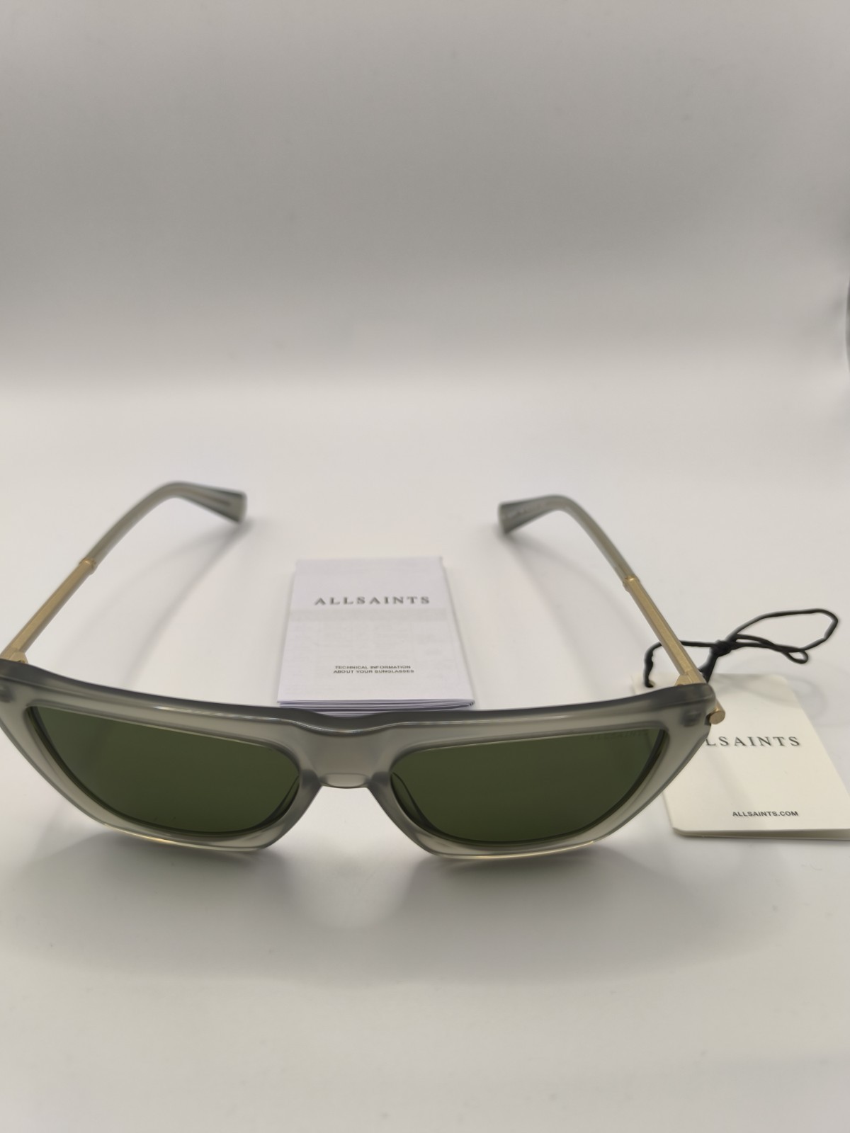 AllSaints Brand New RRP £145 All Minka Grey Khaki Designer Sunglasses image 2