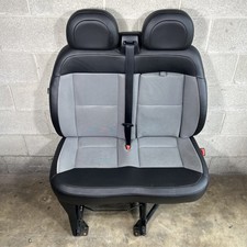 14-26 Ram Promaster Front Passenger Bench Seat Gray Black Vinyl Leather