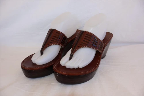 NIKE Sandali con zeppa Cole Haan Grier in pelle marrone taglia 10 B