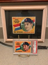 Unique Carl Yastrzemski tribute '60 Topps #148 PSA6, Plus original art, handmade